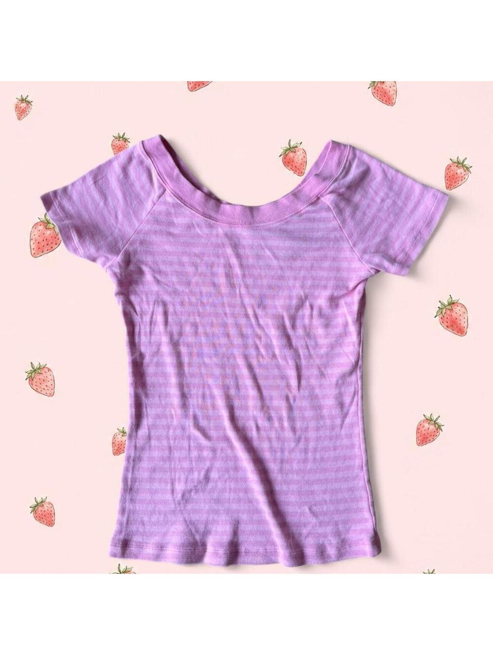 Brandy Melville striped pink Ginny top